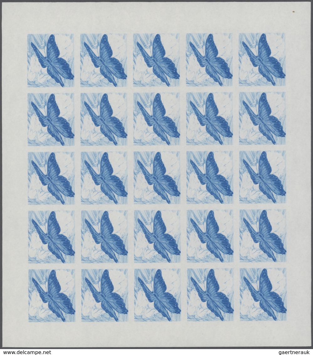 25799 Thematik: Tiere-Schmetterlinge / animals-butterflies: 1968, Burundi. Progressive proofs set of sheet