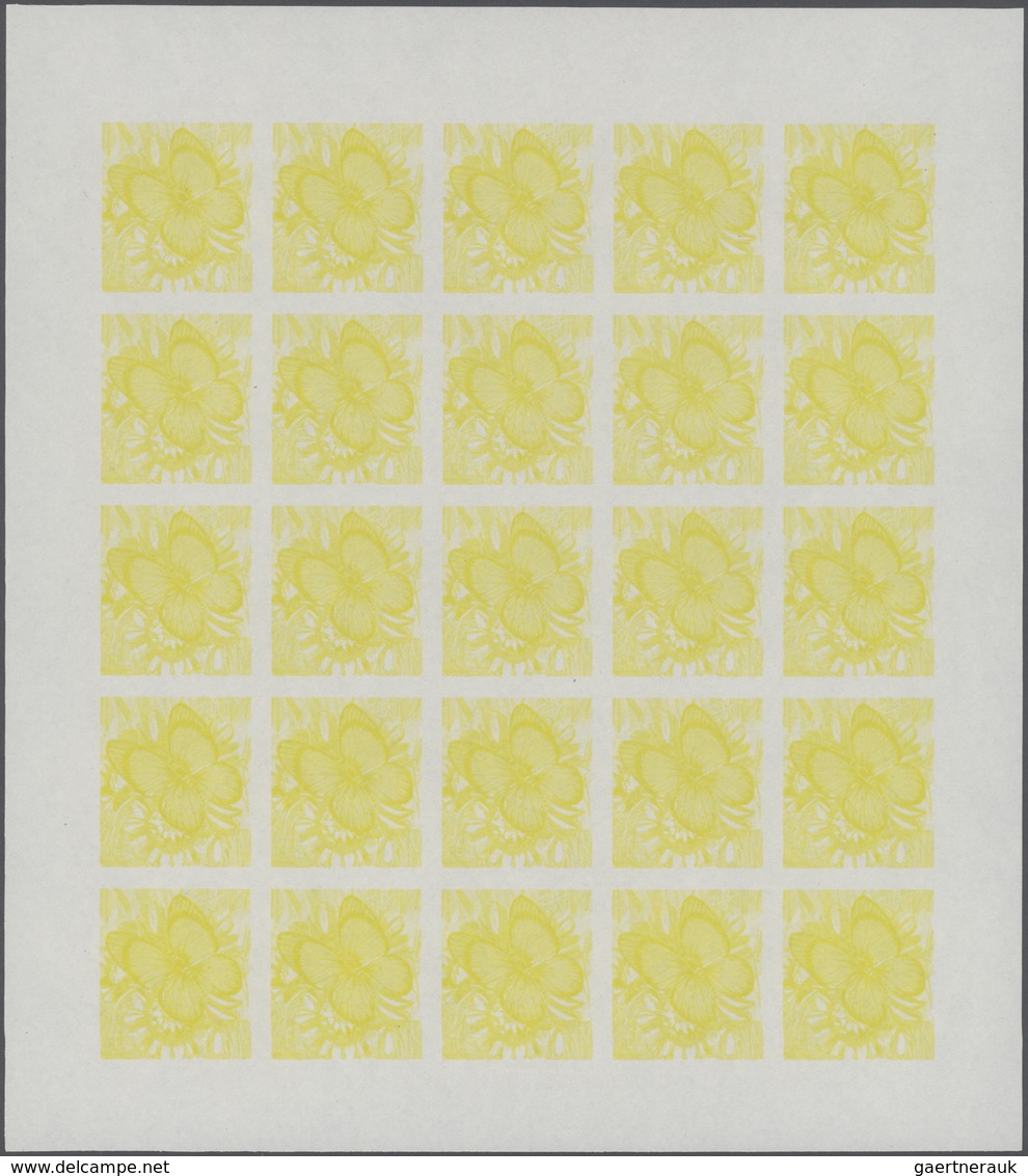 25801 Thematik: Tiere-Schmetterlinge / animals-butterflies: 1968, Burundi. Progressive proofs set of sheet