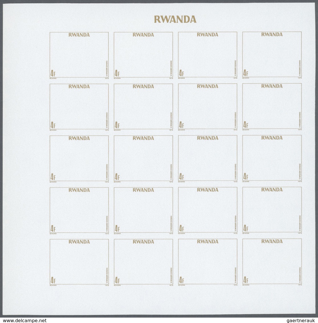 25802 Thematik: Tiere-Schmetterlinge / animals-butterflies: 1979, Rwanda. Progressive proofs set for the B