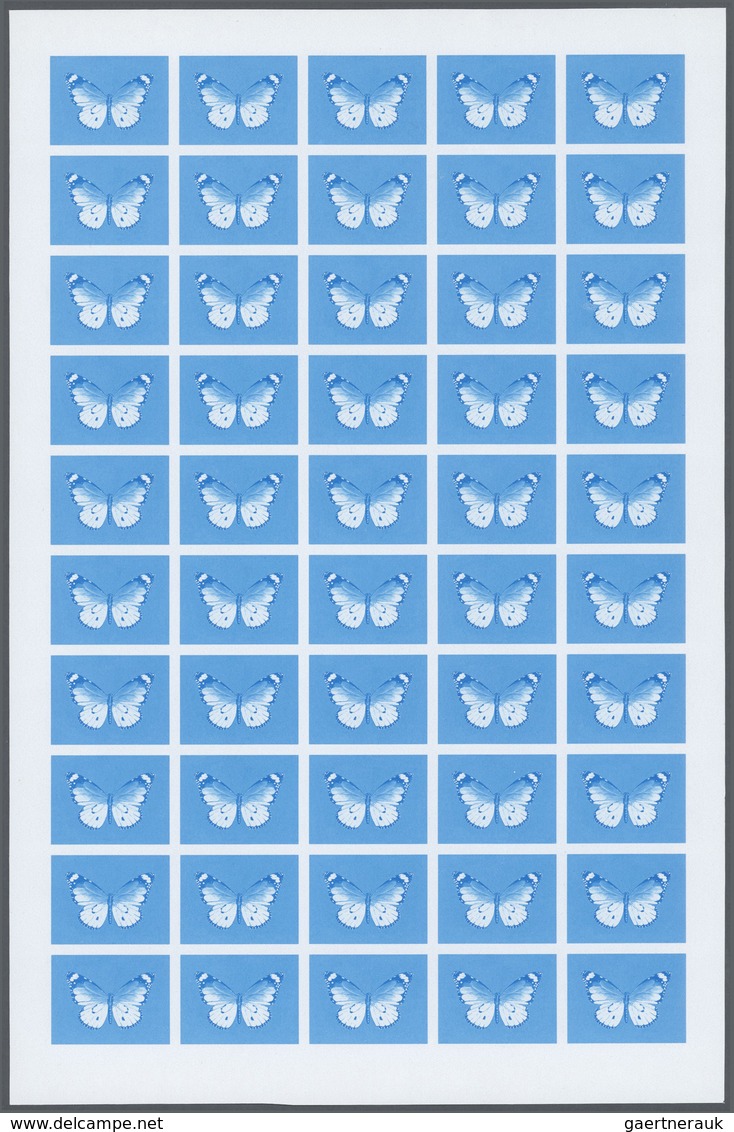 25803 Thematik: Tiere-Schmetterlinge / Animals-butterflies: 1980, Iraq. Progressive Proofs Set Of Sheets F - Schmetterlinge