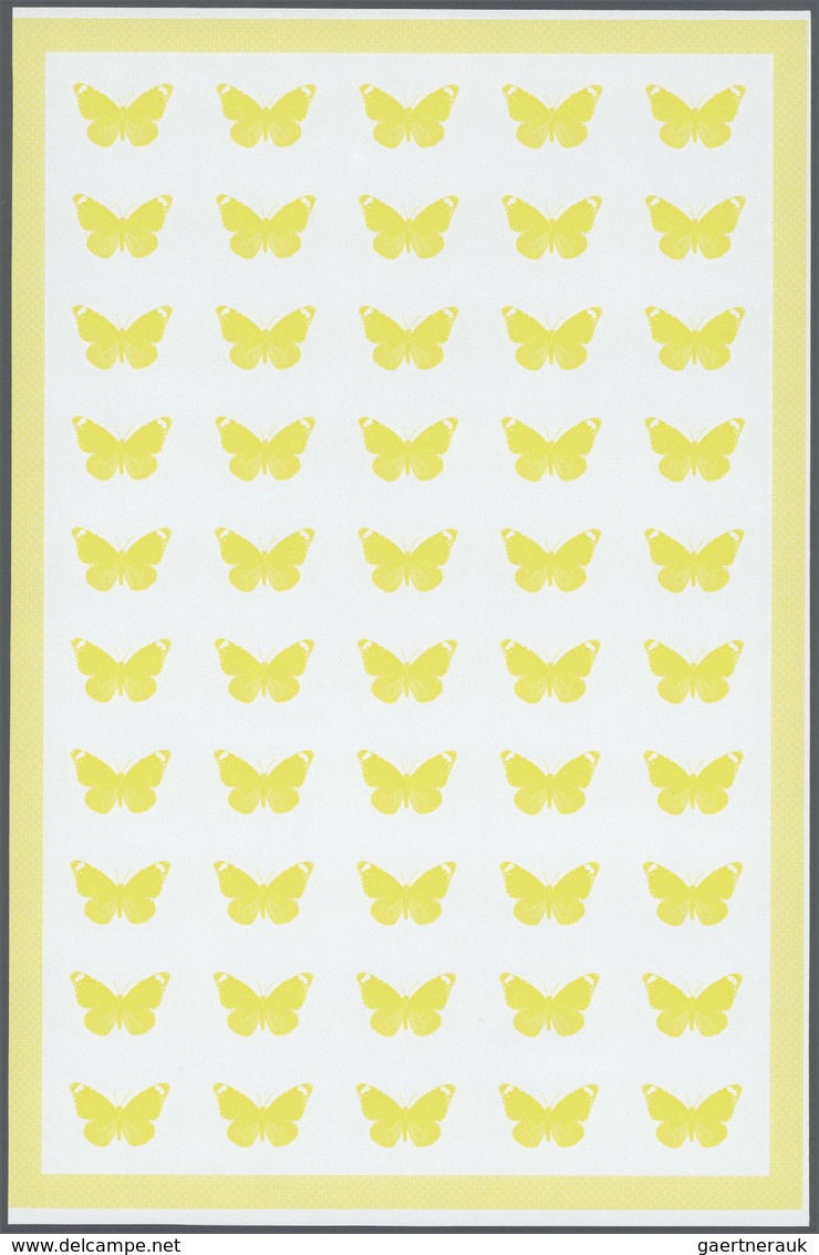 25803 Thematik: Tiere-Schmetterlinge / animals-butterflies: 1980, Iraq. Progressive proofs set of sheets f