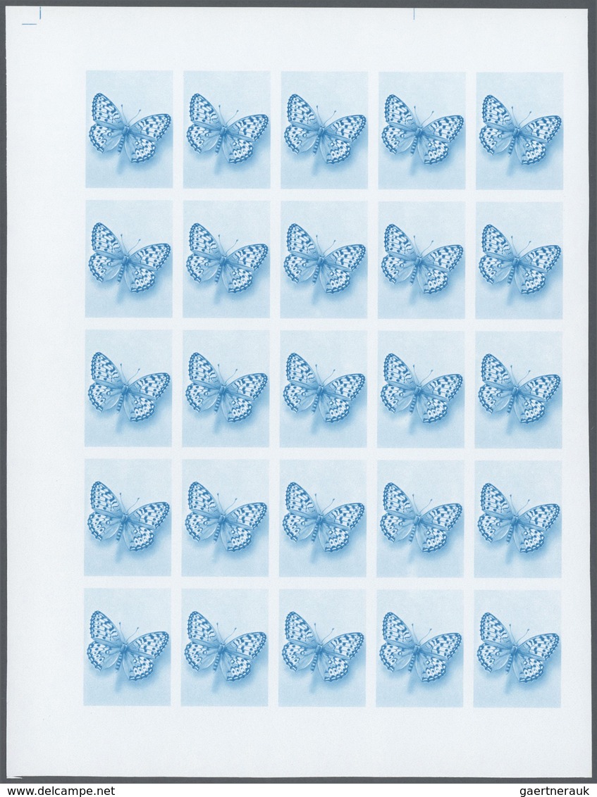 25806 Thematik: Tiere-Schmetterlinge / Animals-butterflies: 1982, Morocco. Progressive Proofs Set Of Sheet - Papillons