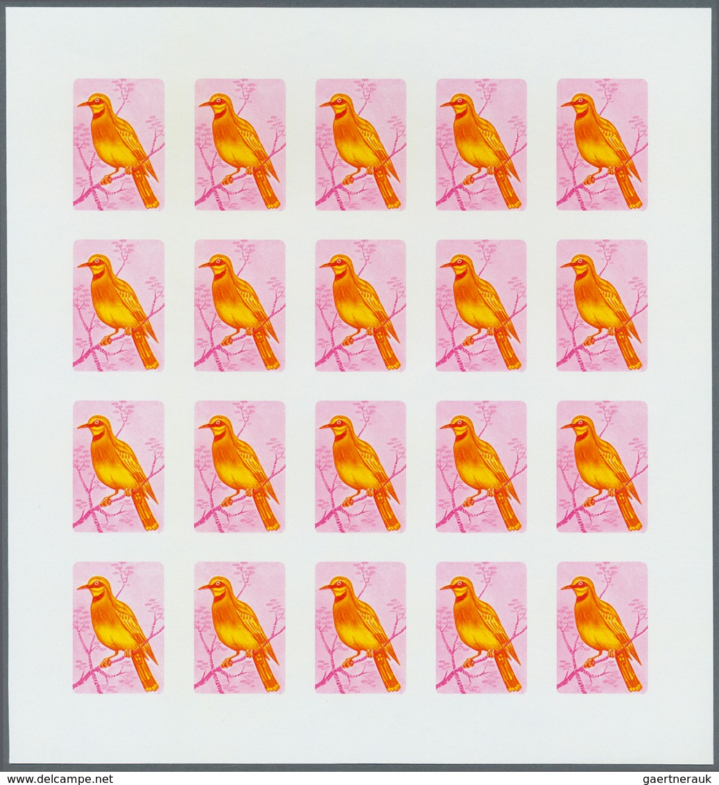 25832 Thematik: Tiere-Vögel / animals-birds: 1979, Burundi. Progressive proofs set of sheets for the BIRDS