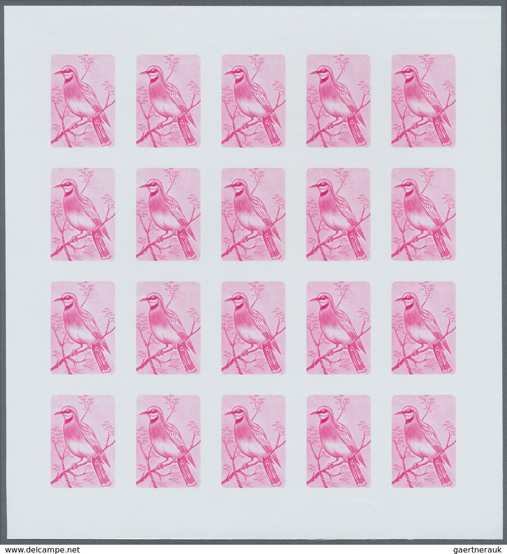 25832 Thematik: Tiere-Vögel / animals-birds: 1979, Burundi. Progressive proofs set of sheets for the BIRDS