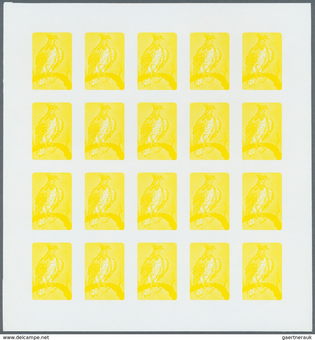 25832 Thematik: Tiere-Vögel / animals-birds: 1979, Burundi. Progressive proofs set of sheets for the BIRDS