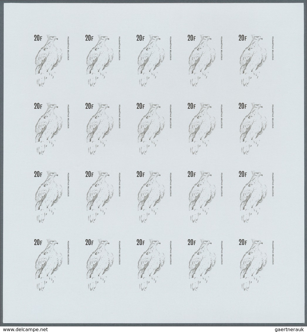 25832 Thematik: Tiere-Vögel / animals-birds: 1979, Burundi. Progressive proofs set of sheets for the BIRDS