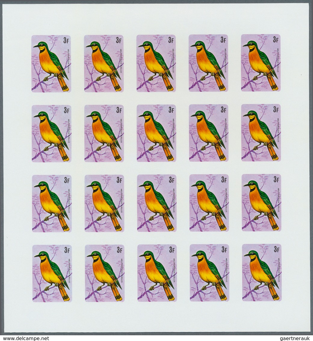 25832 Thematik: Tiere-Vögel / animals-birds: 1979, Burundi. Progressive proofs set of sheets for the BIRDS