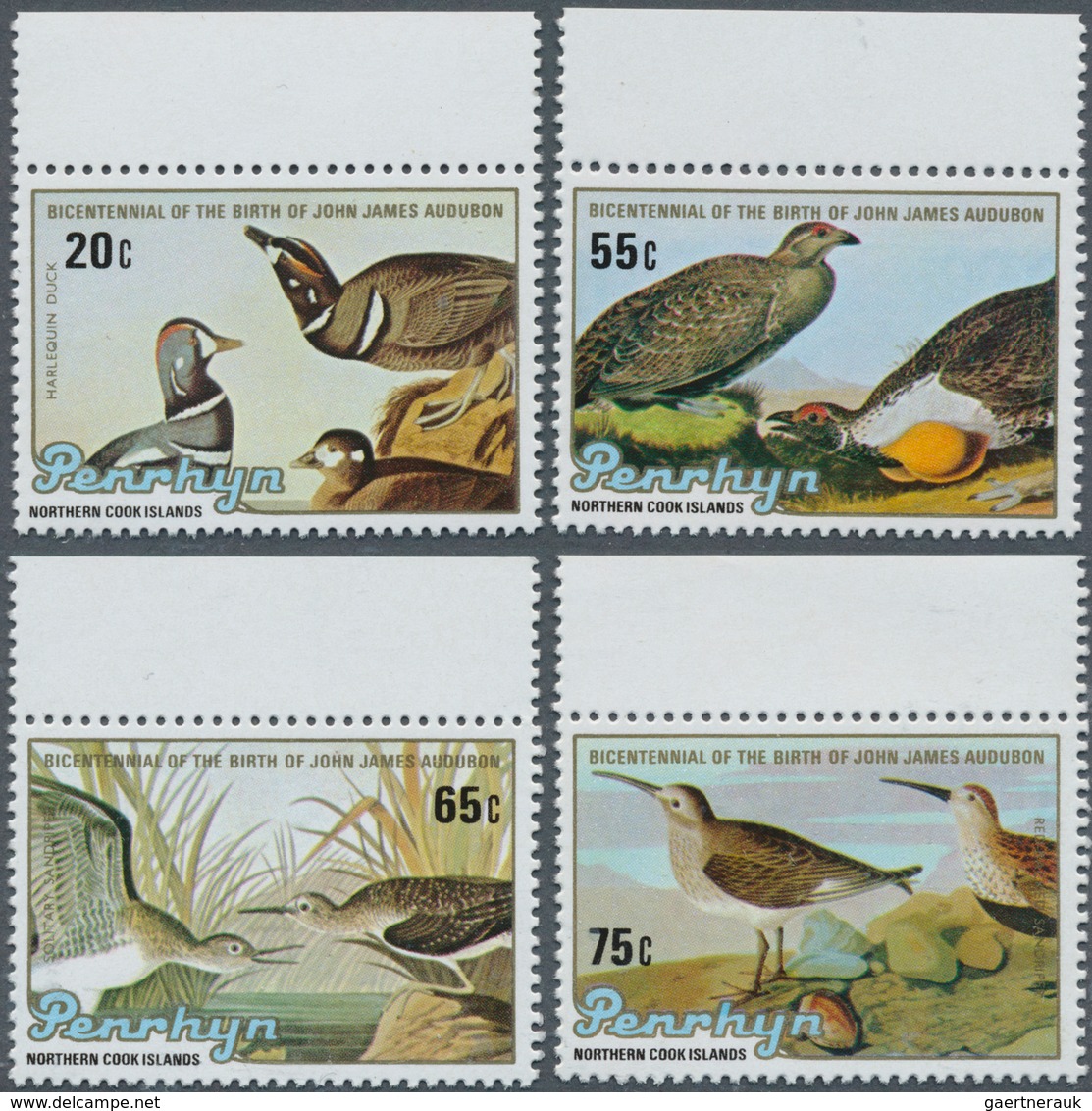 25833 Thematik: Tiere-Vögel / Animals-birds: 1985, PENRHYN: 200th Birthday Of Audubon Set Of Four With BIR - Autres & Non Classés