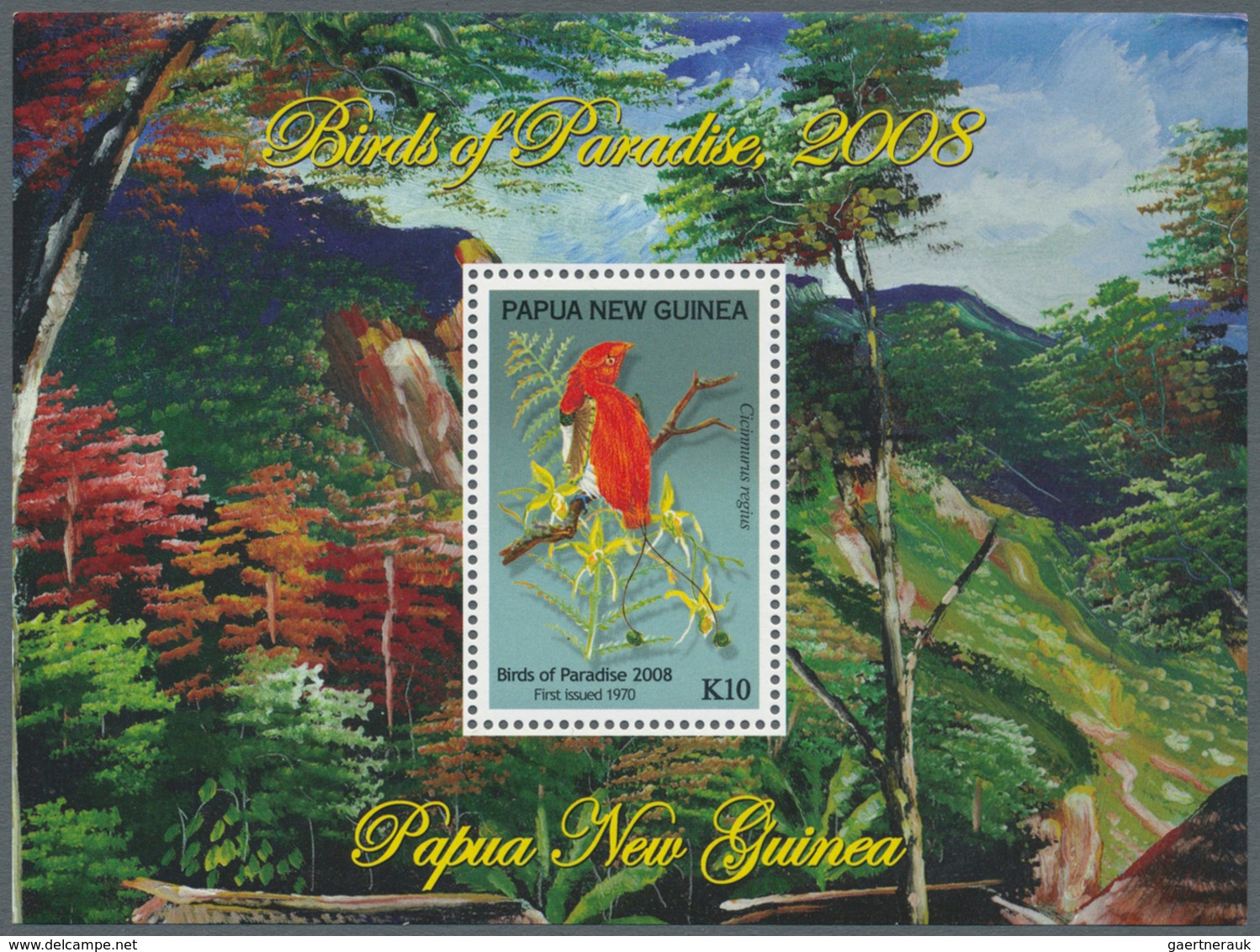 25840 Thematik: Tiere-Vögel / Animals-birds: 2008, Papua New Guinea. Lot Of 500 Souvenir Sheets BIRDS OF P - Autres & Non Classés