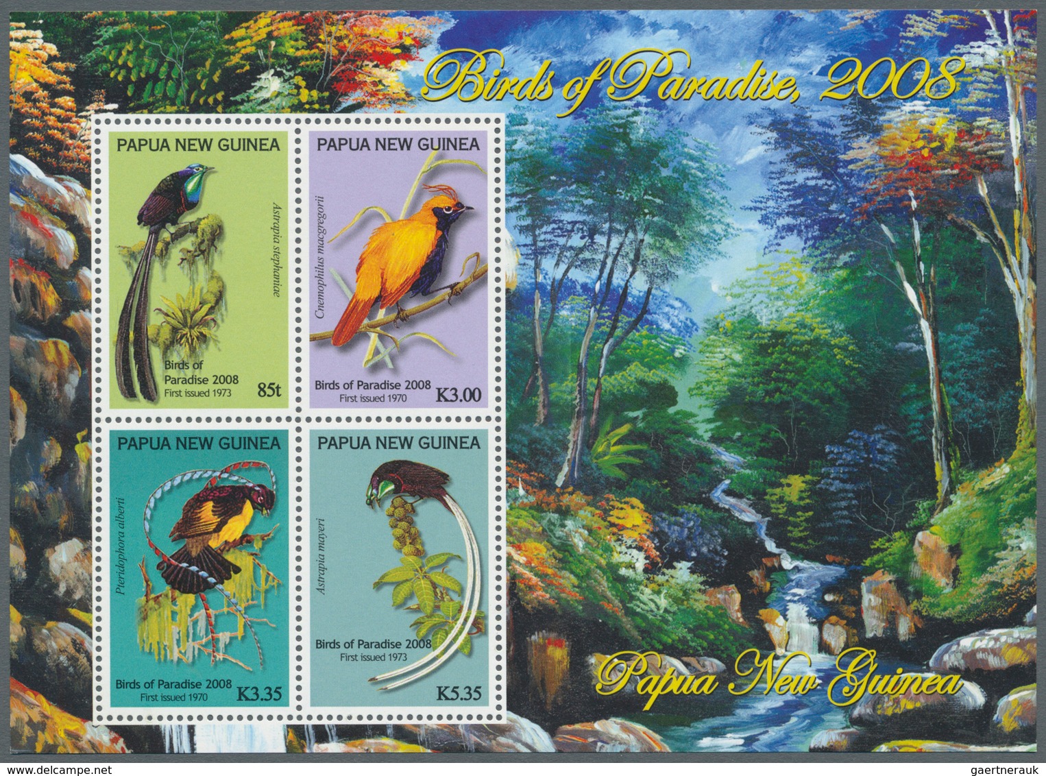 25841 Thematik: Tiere-Vögel / Animals-birds: 2008, Papua New Guinea. Lot Of 500 Souvenir Sheets BIRDS OF P - Autres & Non Classés