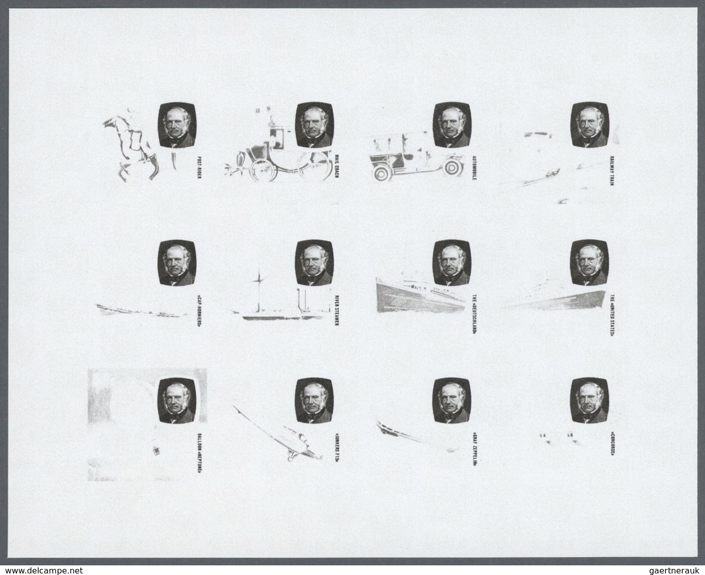 25871 Thematik: Verkehr / Traffic: 1979, Cook Islands. Progressive Proofs For The Souvenir Sheet Of The Is - Autres & Non Classés