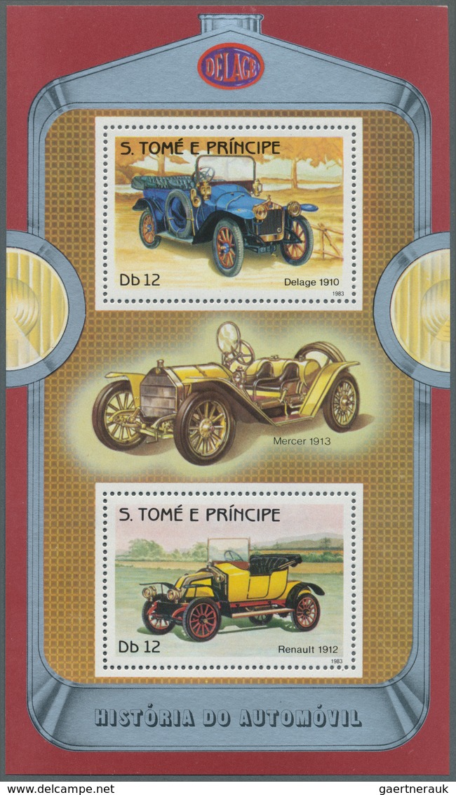 25878 Thematik: Verkehr-Auto / Traffic-car: 1983, SAO TOME E PRINCIPE: Cars Set Of Four Different Perf. Sp - Voitures