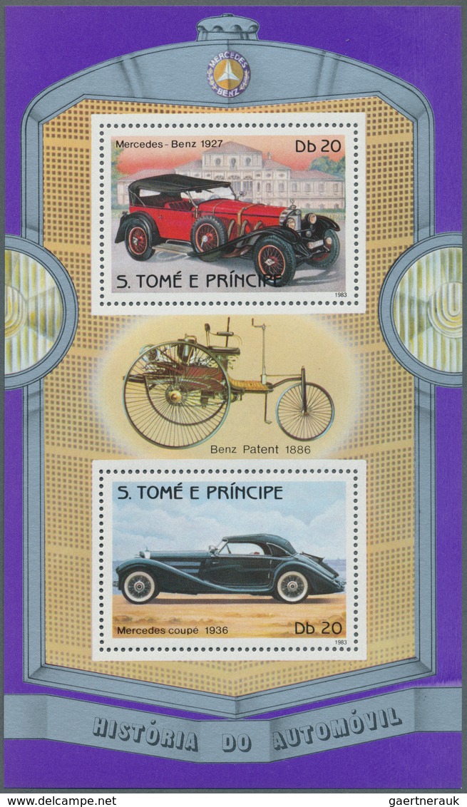 25878 Thematik: Verkehr-Auto / Traffic-car: 1983, SAO TOME E PRINCIPE: Cars Set Of Four Different Perf. Sp - Voitures