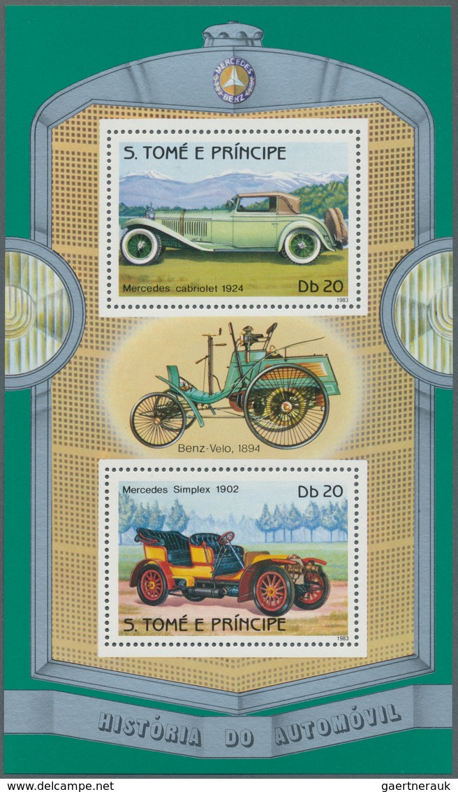 25878 Thematik: Verkehr-Auto / Traffic-car: 1983, SAO TOME E PRINCIPE: Cars Set Of Four Different Perf. Sp - Voitures