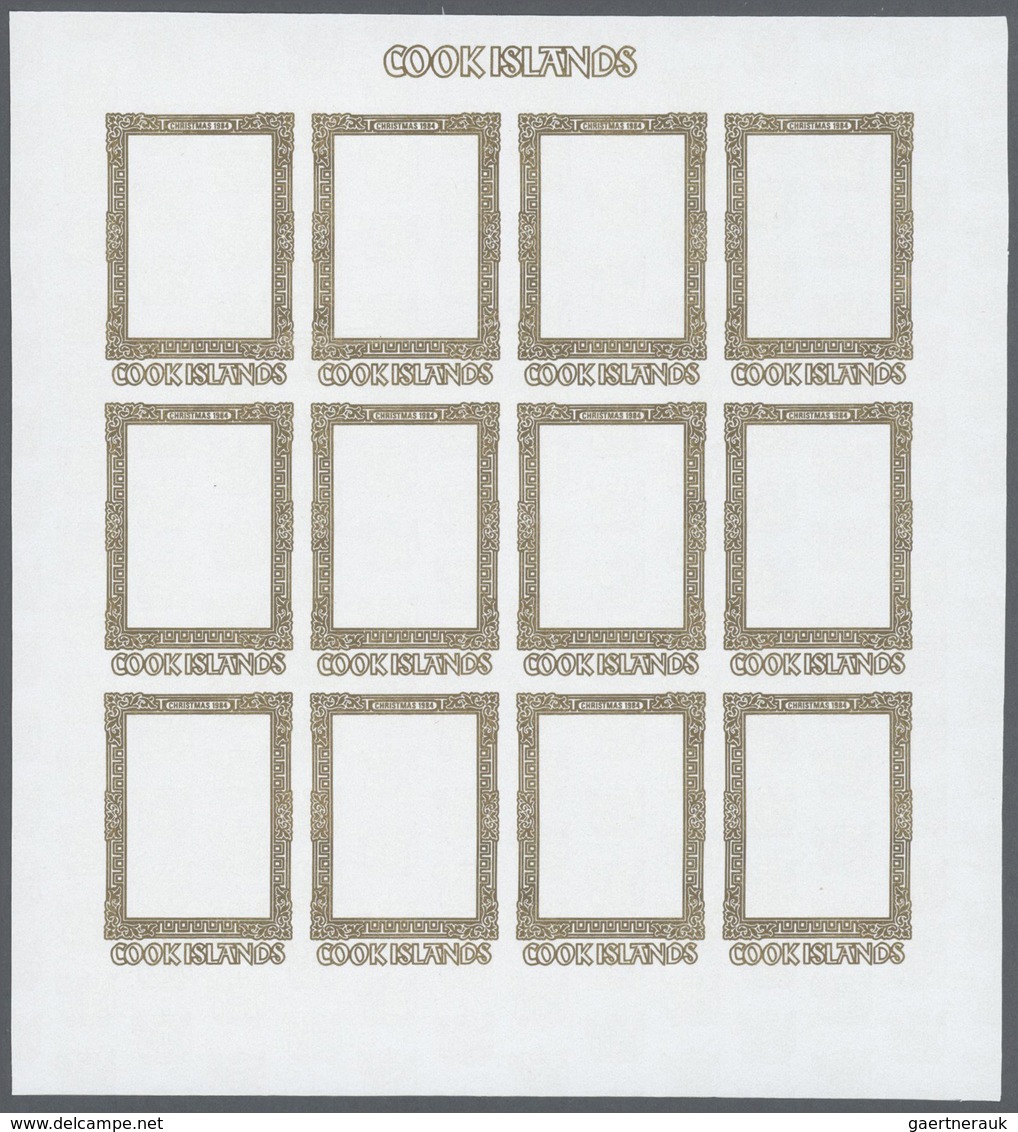 25891 Thematik: Weihnachten / christmas: 1984, Cook Islands. Progressive proofs set of sheets for the CHRI