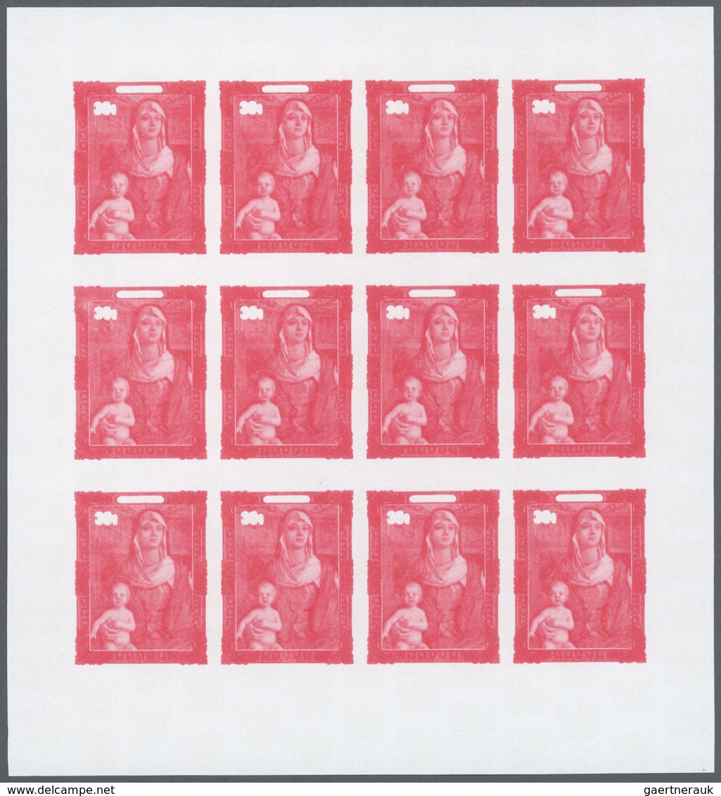 25891 Thematik: Weihnachten / christmas: 1984, Cook Islands. Progressive proofs set of sheets for the CHRI