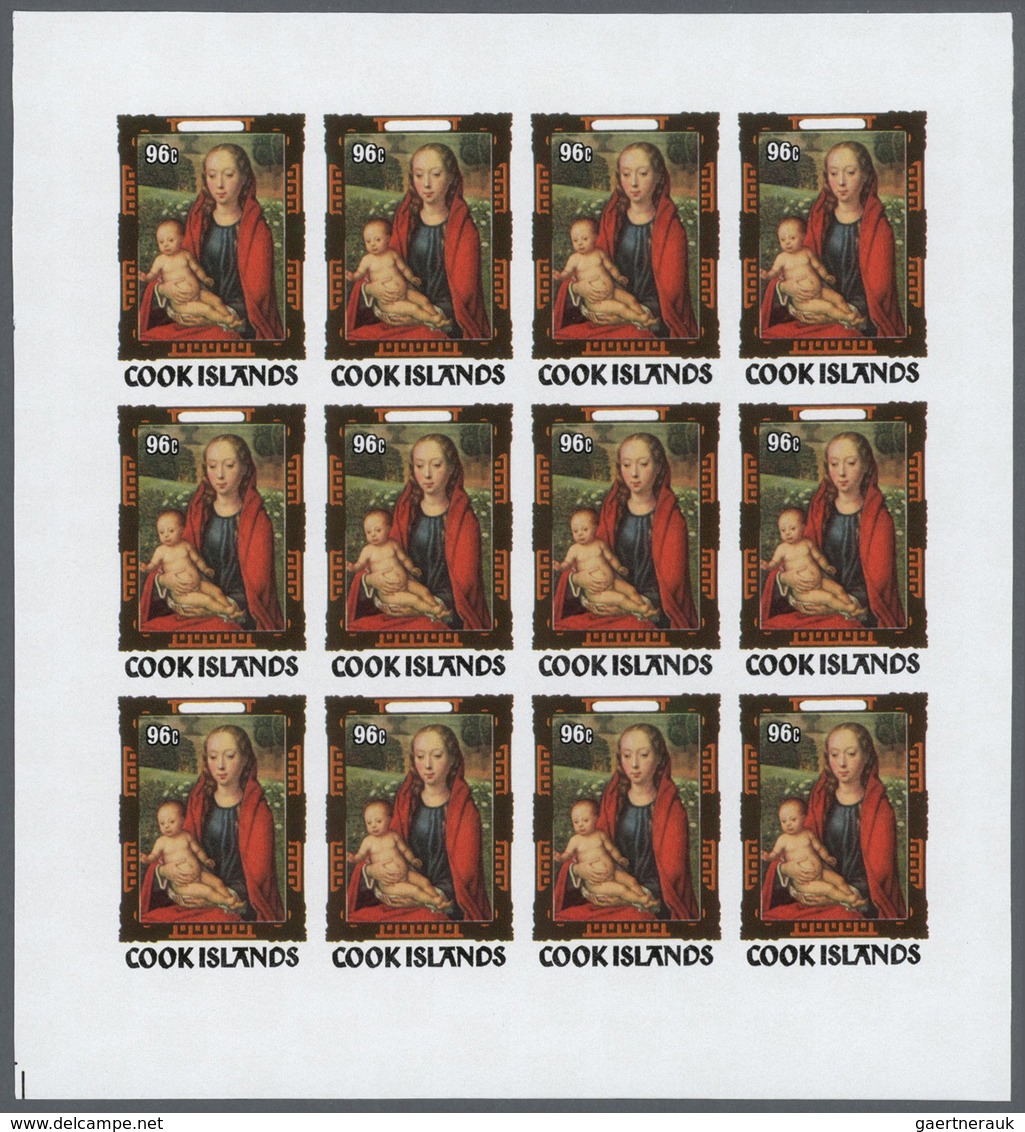 25891 Thematik: Weihnachten / christmas: 1984, Cook Islands. Progressive proofs set of sheets for the CHRI