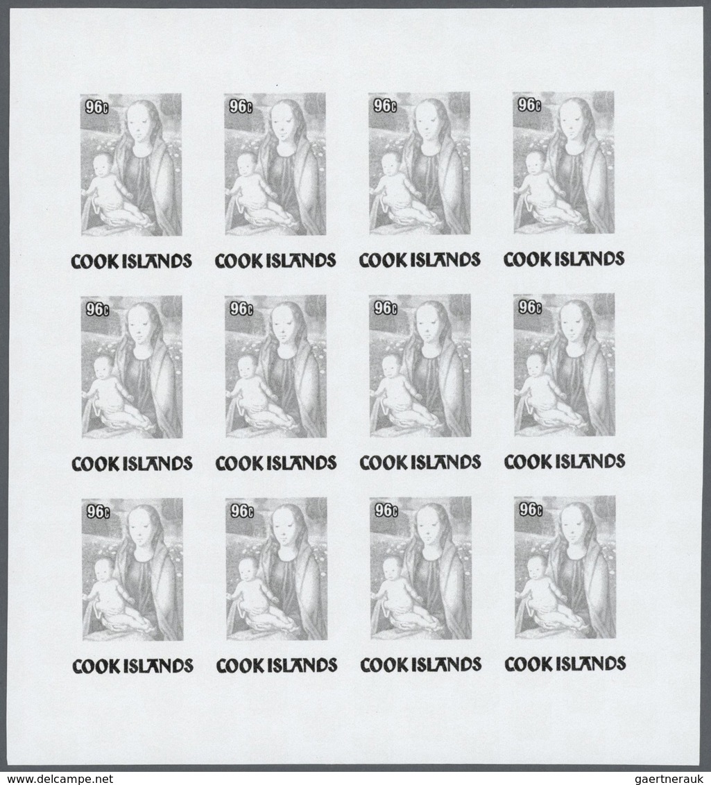25891 Thematik: Weihnachten / christmas: 1984, Cook Islands. Progressive proofs set of sheets for the CHRI
