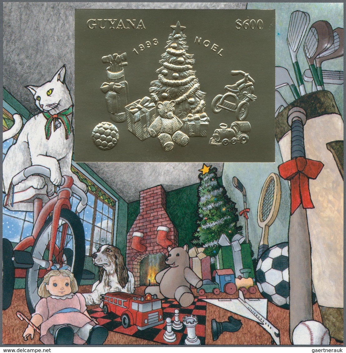 25898 Thematik: Weihnachten / christmas: 1993, Guyana. Set of 8 different souvenir sheets CHRISTMAS, each