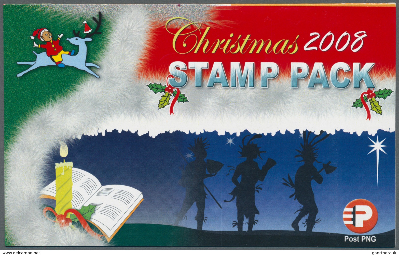 25899 Thematik: Weihnachten / Christmas: 2008, Papua New Guinea. Lot With 100 Stamp Packs Each Containing - Noël