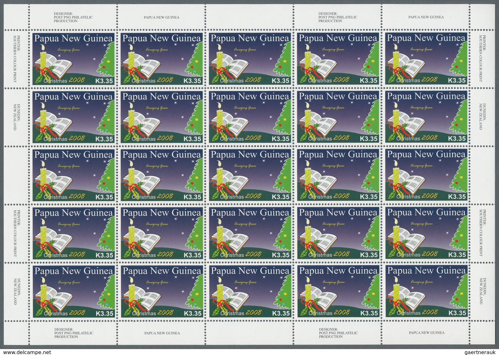 25900 Thematik: Weihnachten / Christmas: 2008, Papua New Guinea. Lot With 2,500 Complete Sets CHRISTMAS 20 - Noël