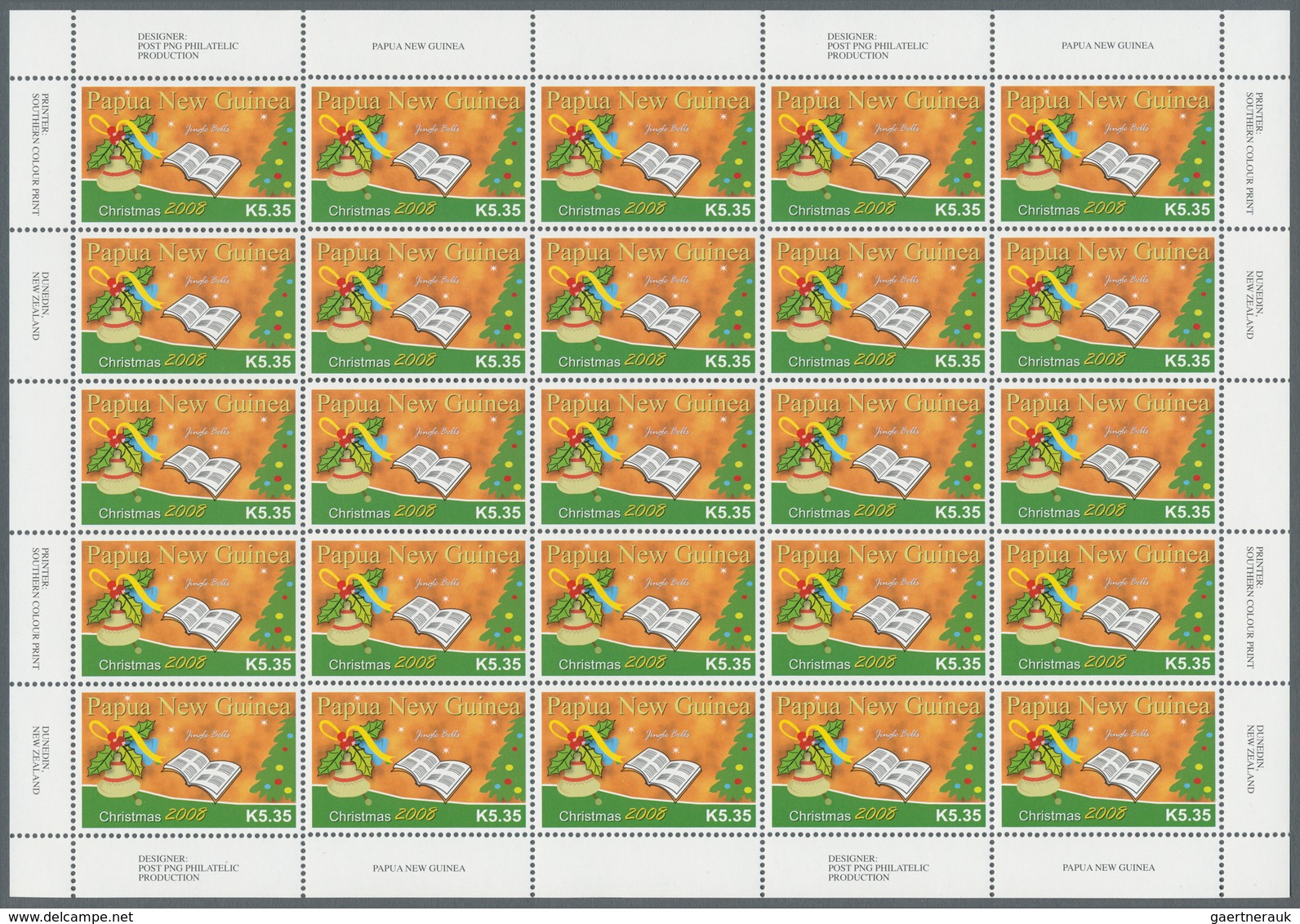 25900 Thematik: Weihnachten / Christmas: 2008, Papua New Guinea. Lot With 2,500 Complete Sets CHRISTMAS 20 - Noël