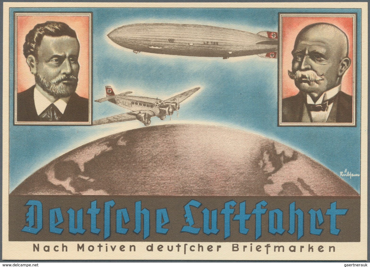 25904 Thematik: Zeppelin / Zeppelin: 1909/1940, Saubere Partie Von 16 Privatganzsachen (15 Dt.Reich, 1 Bay - Zeppelins