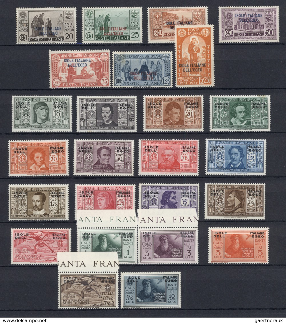 26000 Ägäische Inseln: 1912/1934, A Mint Collection Comprising General Issues And The Island Overprints Fr - Egée