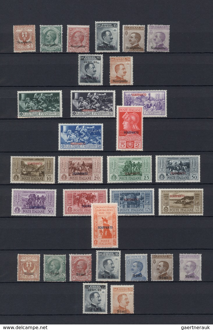 26000 Ägäische Inseln: 1912/1934, a mint collection comprising General issues and the Island overprints fr