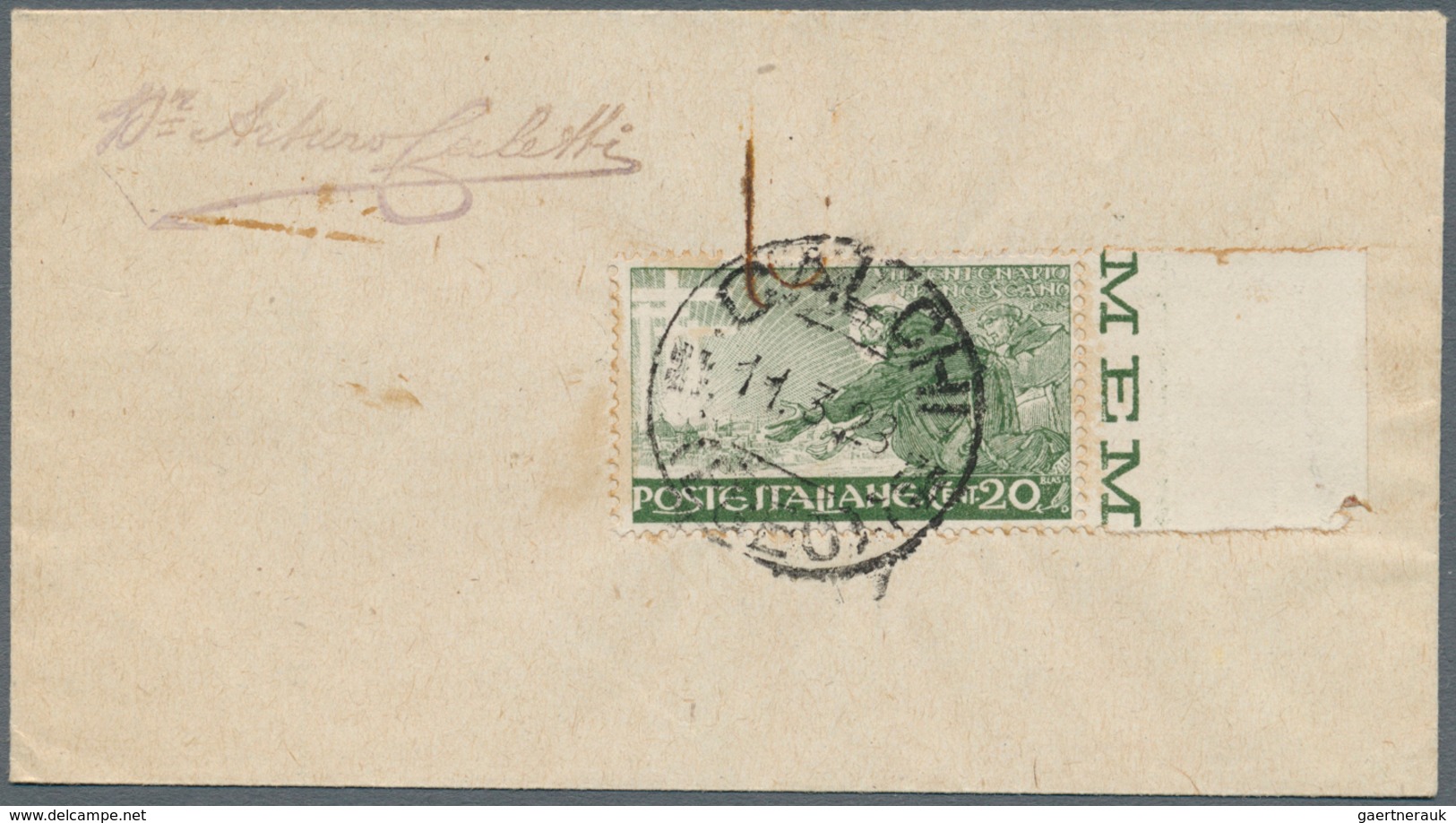 26001 Ägäische Inseln: 1917/1928, Italy Used In The Aegean, Lot Of Six Pieces And One Cover With Italian F - Egée