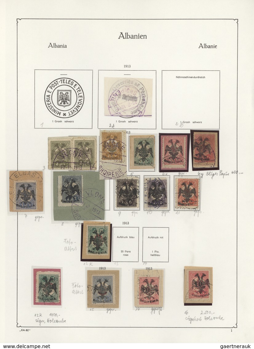 26004 Albanien: 1913/1993, Mint And Used Collection In Eleven Binders (from Two Entires 1911/1912 Turkish - Albanie