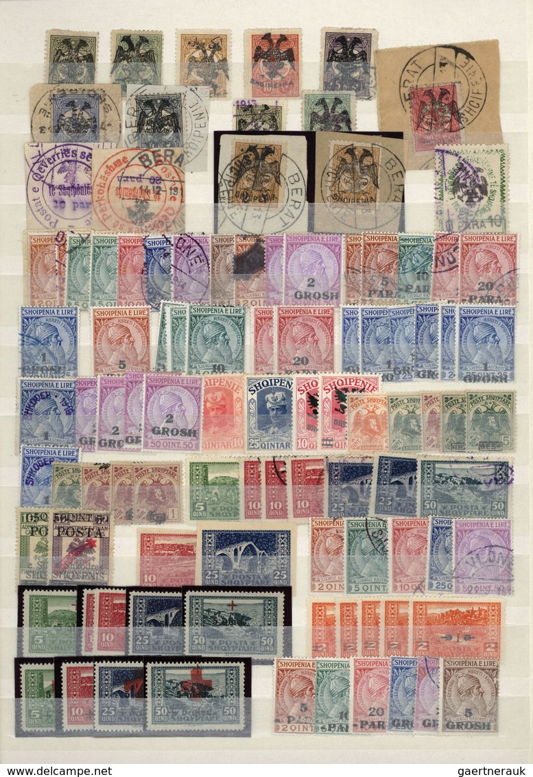 26005 Albanien: 1913/1970, Mint And Used Collection In An Album, From A Good Part Early Issues With E.g. 1 - Albanie