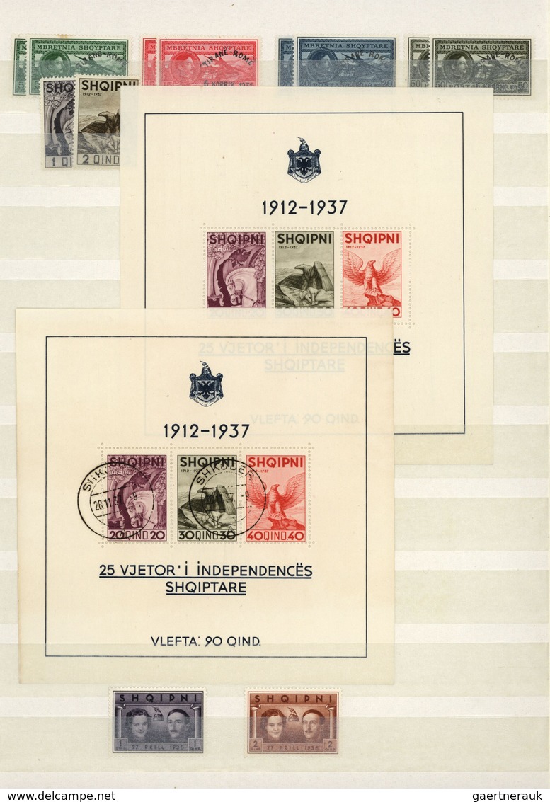 26005 Albanien: 1913/1970, Mint And Used Collection In An Album, From A Good Part Early Issues With E.g. 1 - Albanië