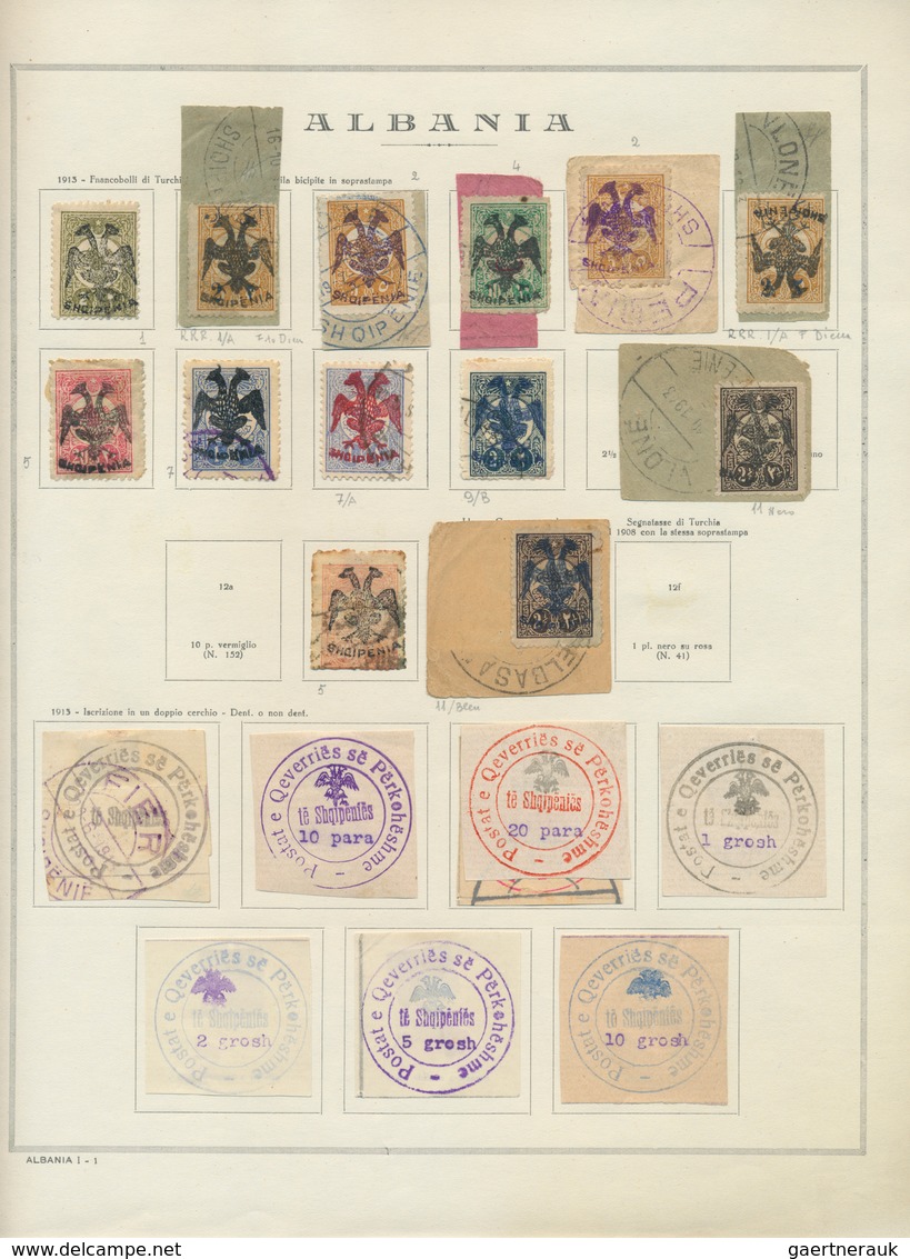 26006 Albanien: 1913/1966, Mint And Used Collection In A Marini Album, Well Collected Throughout With Plen - Albanie