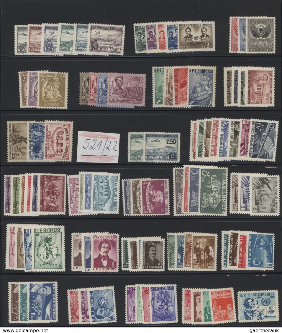 26007 Albanien: 1913/1958, Mint And Used Collection/balance On Stocksheets, Many Interesting Issues, Overp - Albanie