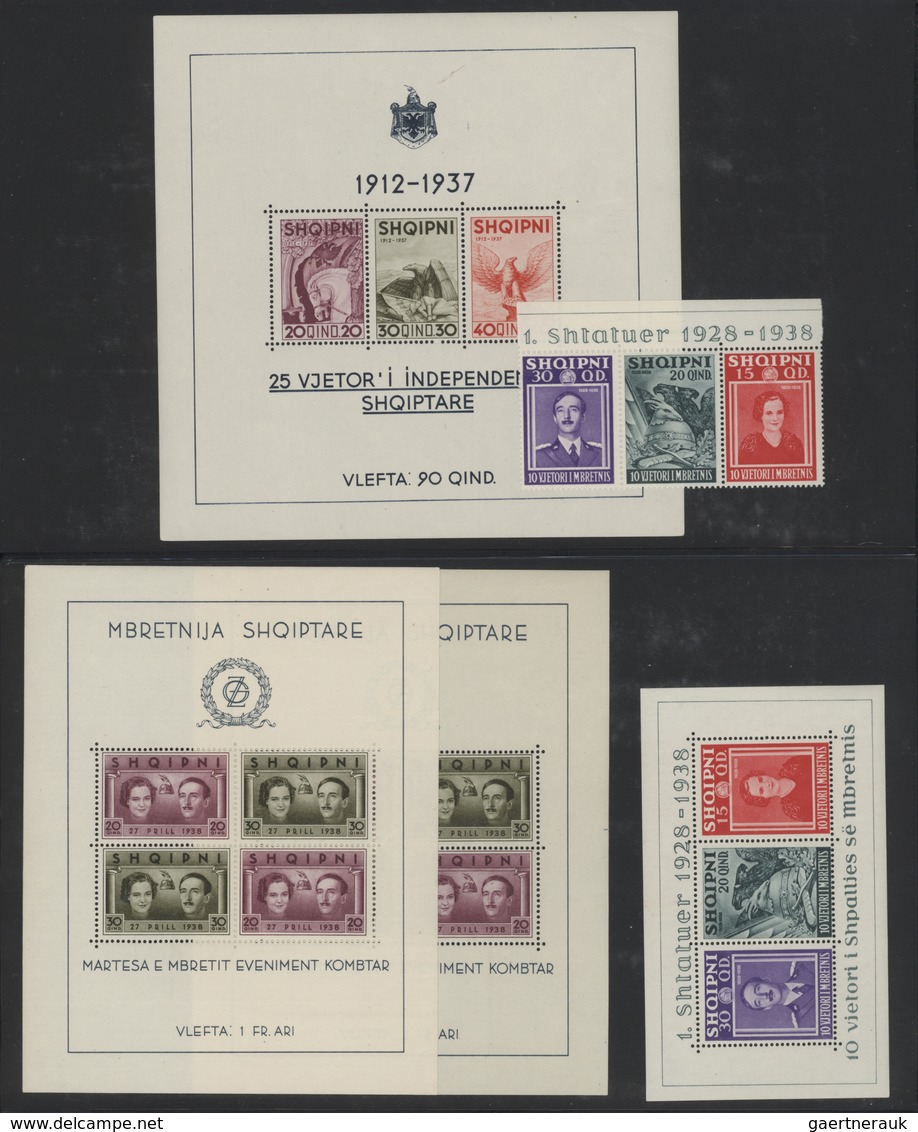 26007 Albanien: 1913/1958, Mint And Used Collection/balance On Stocksheets, Many Interesting Issues, Overp - Albanie