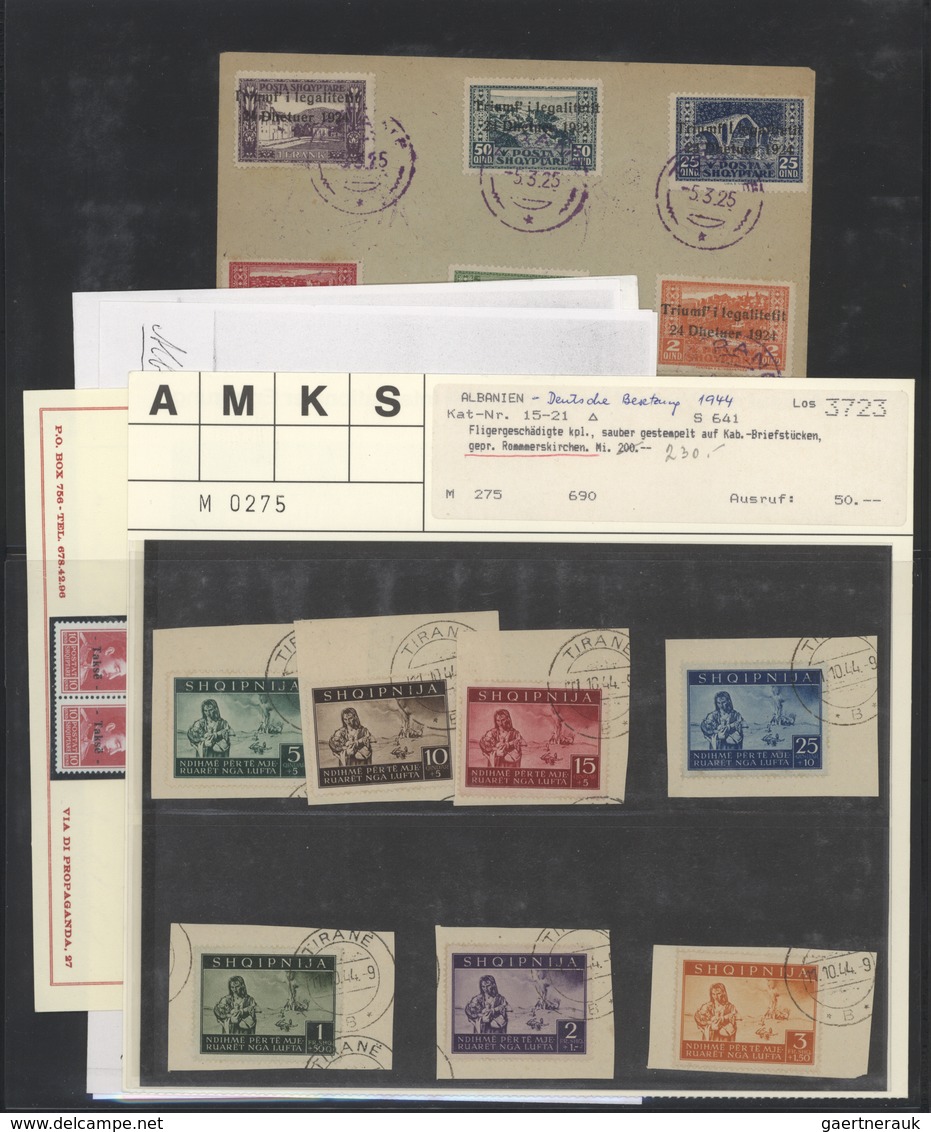 26007 Albanien: 1913/1958, Mint And Used Collection/balance On Stocksheets, Many Interesting Issues, Overp - Albanie