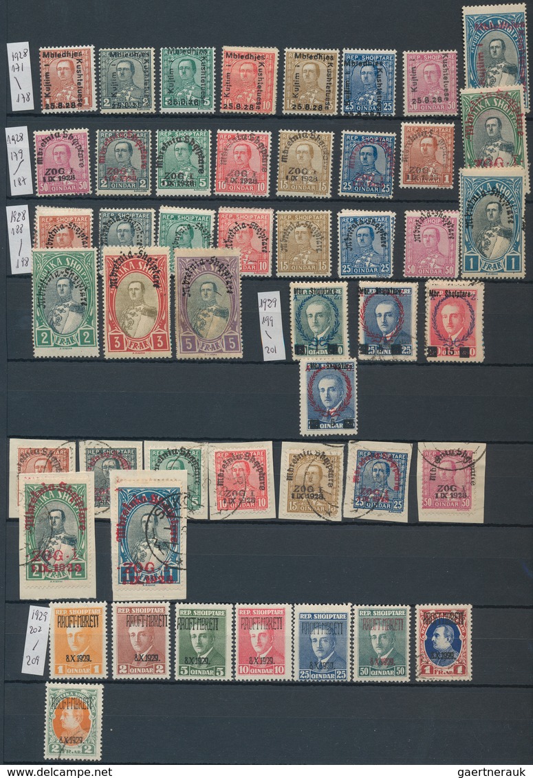26010 Albanien: 1913/1944, comprehensive mint and used collection on stocksheets, often collected in mint