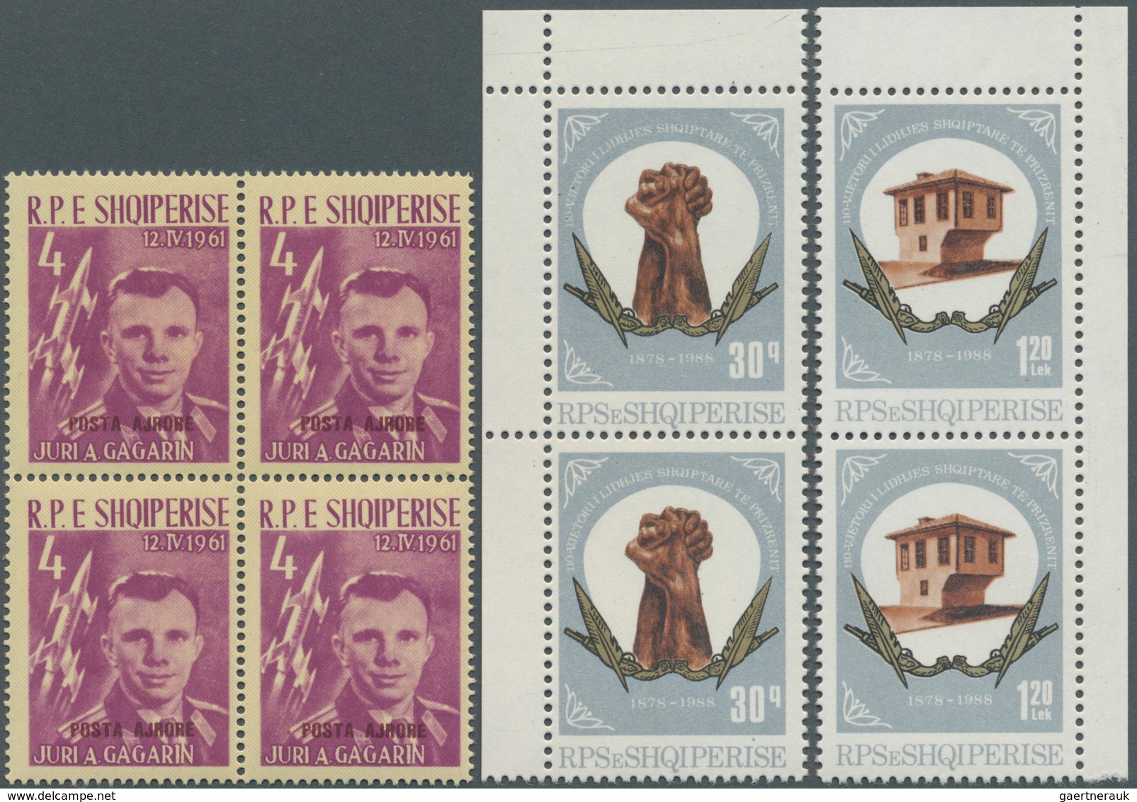 26019 Albanien: 1947/1992, U/m Accumulation Of Complete Sets Within Units (mainly Pairs And Blocks Of Four - Albanie