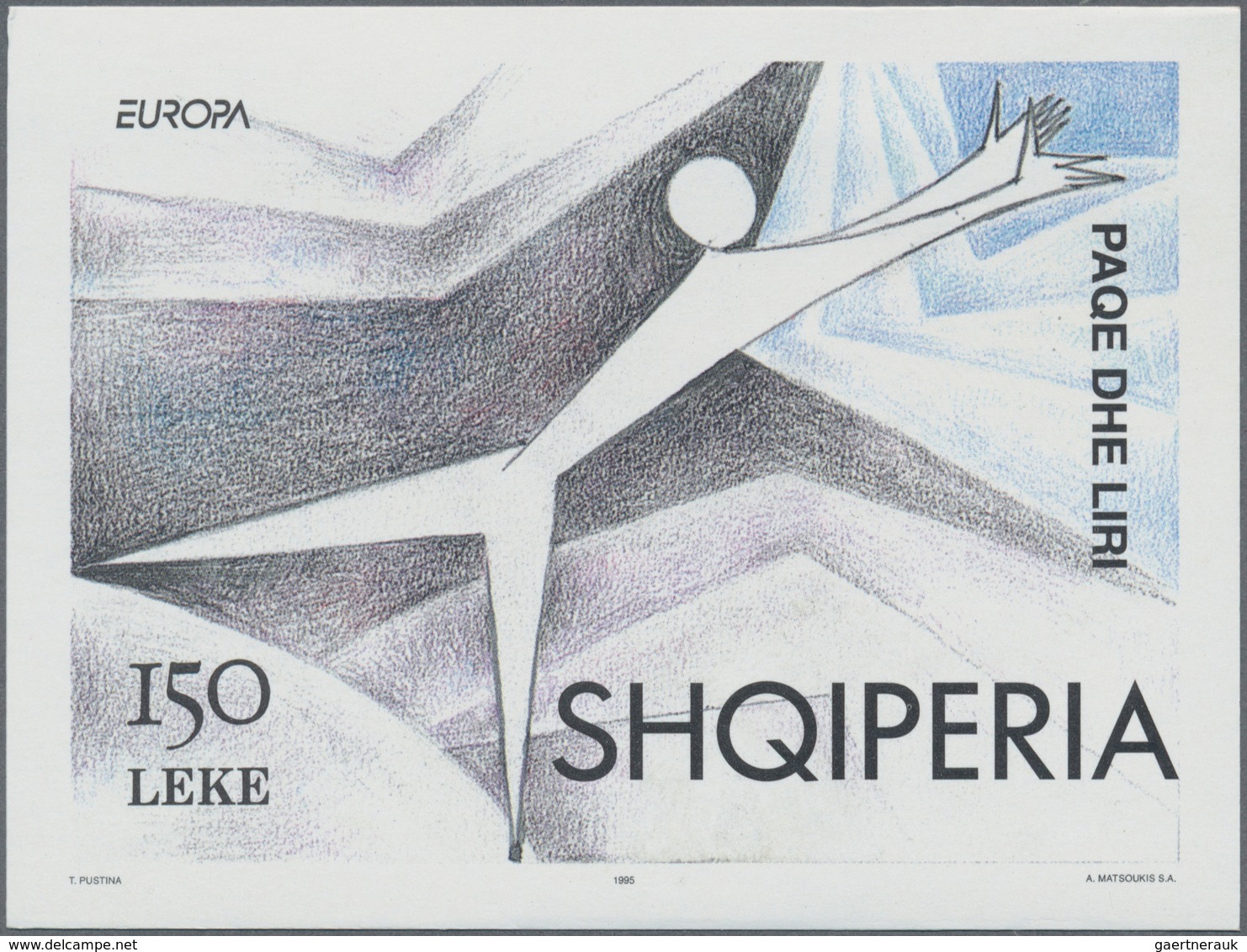 26044 Albanien: 1995, Europa, Block Michel No. 104 1000 Copies, All Mint Never Hinged. Michel 6000,- ?. Fa - Albanie