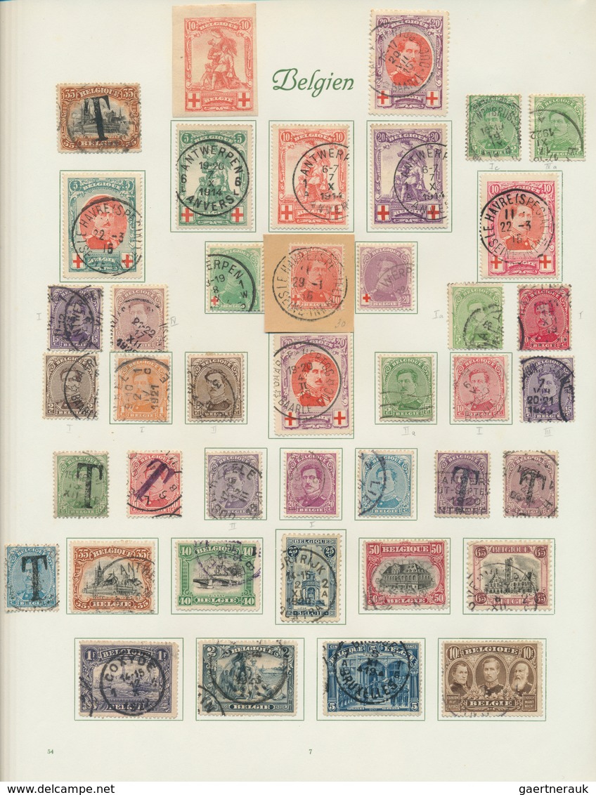 26074 Belgien: 1849/1983, Comprehensive Used Collection In Three Borek Binder, Well Collected Throughout A - Autres & Non Classés