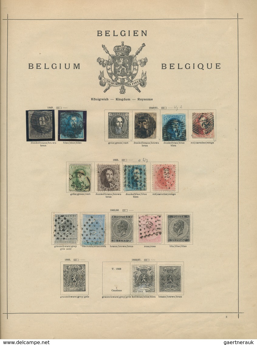 26075 Belgien: 1849/1980, Mint And Used Basic Collection In A Schaubek Binder, From Epaulettes/Medaillons, - Autres & Non Classés