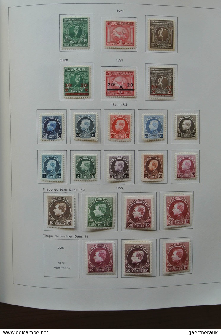 26076 Belgien: 1849-1980. Very Well Filled, Mostly Mint Hinged Collection Belgium 1849-1980 In 2 Pax Album - Autres & Non Classés