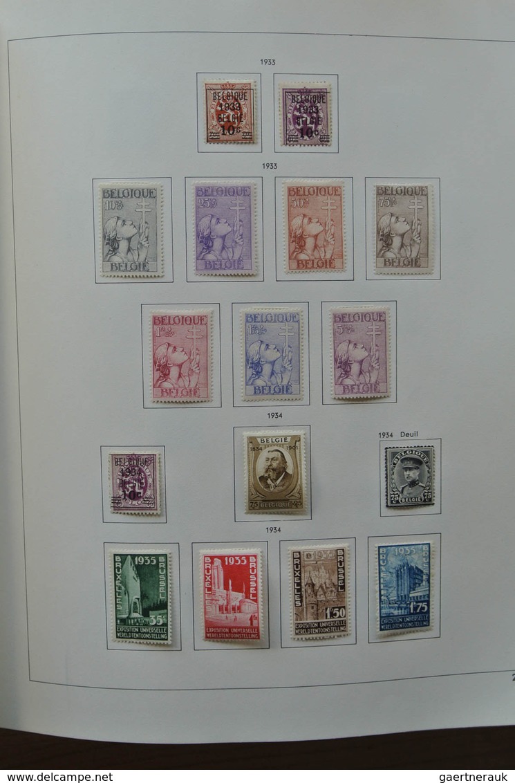 26076 Belgien: 1849-1980. Very well filled, mostly mint hinged collection Belgium 1849-1980 in 2 Pax album