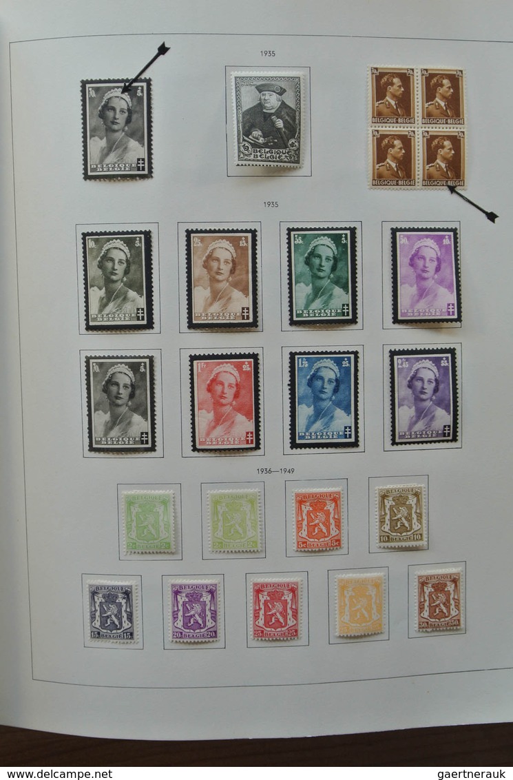 26076 Belgien: 1849-1980. Very well filled, mostly mint hinged collection Belgium 1849-1980 in 2 Pax album