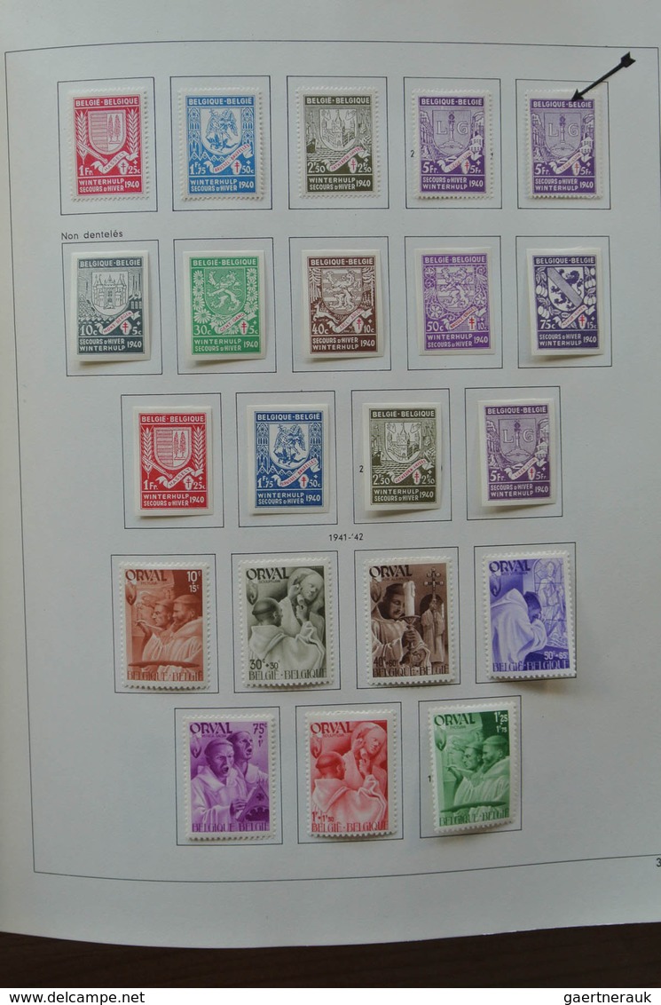 26076 Belgien: 1849-1980. Very well filled, mostly mint hinged collection Belgium 1849-1980 in 2 Pax album