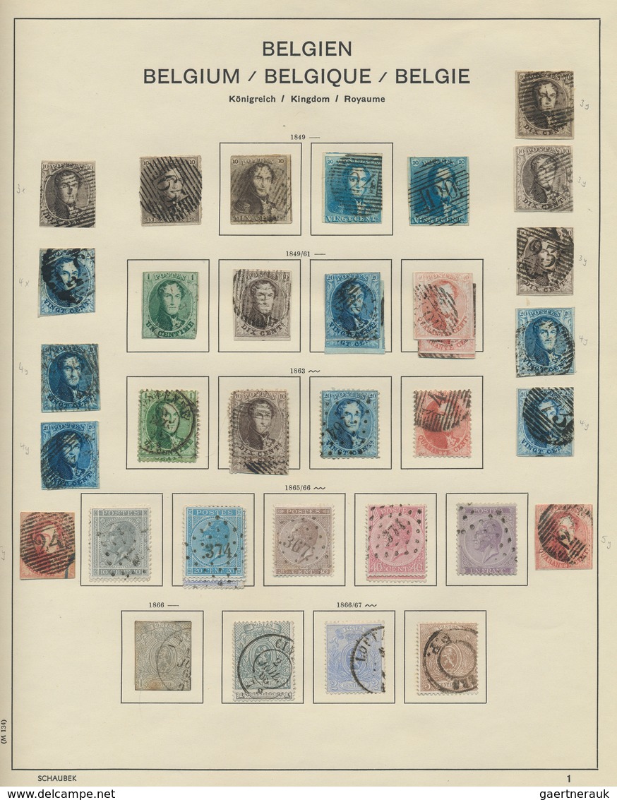 26078 Belgien: 1849/1969, Cancelled And Unused Solid Ground Stock Collection Beginning With Good Kingdom I - Autres & Non Classés