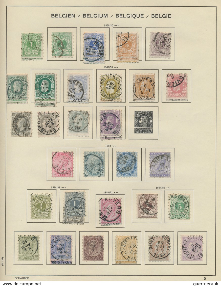 26078 Belgien: 1849/1969, Cancelled And Unused Solid Ground Stock Collection Beginning With Good Kingdom I - Autres & Non Classés
