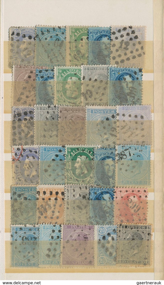 26087 Belgien: 1849/1880 (ca.), Used Assortment Of Apprx. 180 Stamps From Epaulettes/Medaillons, Mainly Ob - Autres & Non Classés