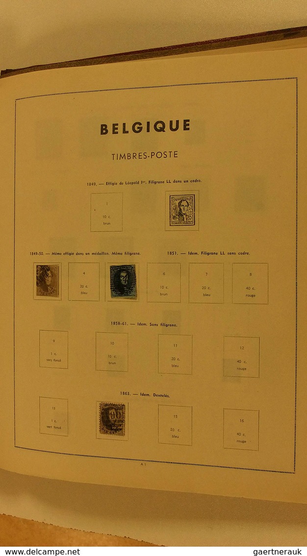 26091 Belgien: 1850/1947: MNH, Mint Hinged And Used Remainder Collection Belgium 1850-1947 In Old Album Wi - Autres & Non Classés